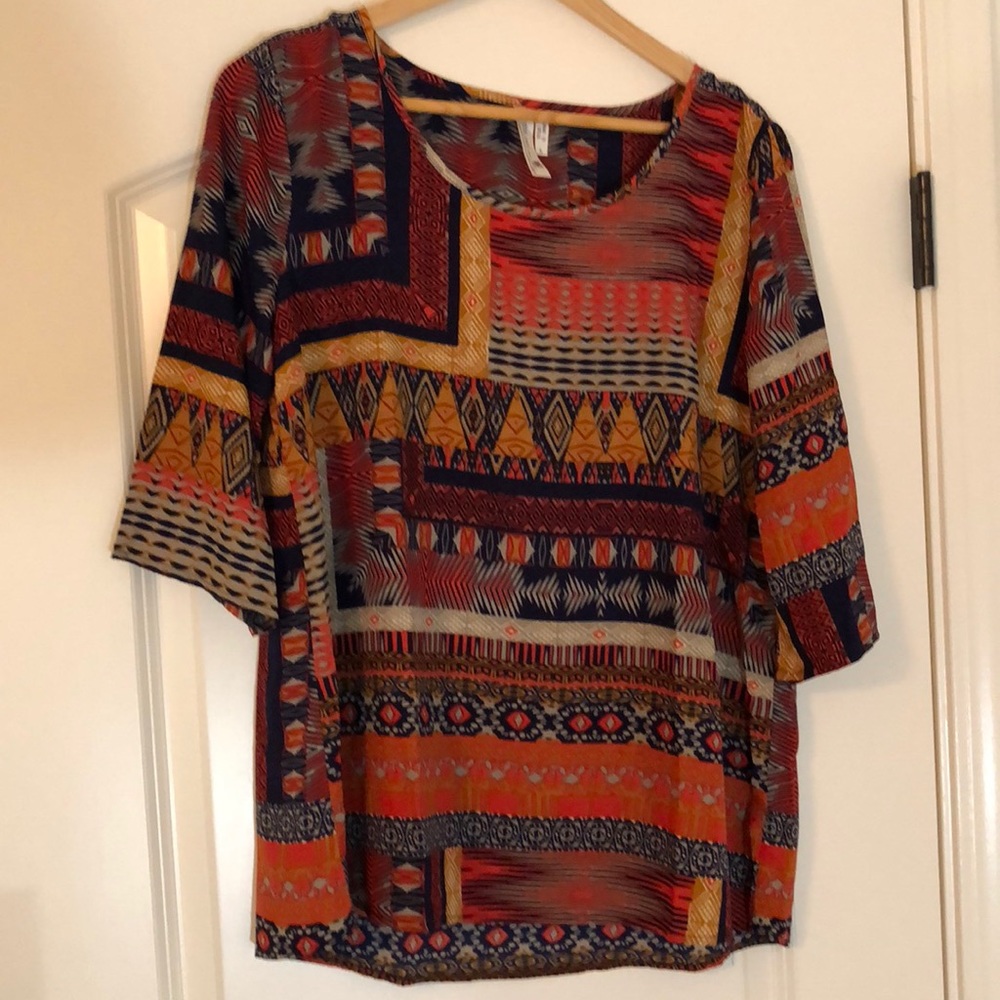 Tribal print top
